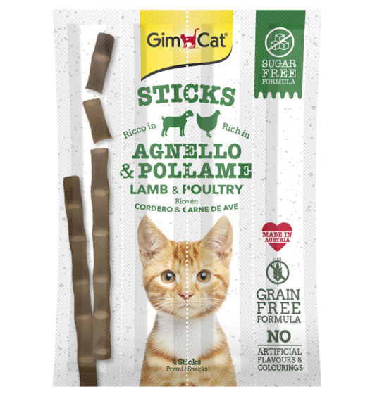 GimCat Sticks Agnello & Pollame Snack Per Gatti 4 Pz GimCat Sticks Agnello & Pollame Snack Per Gatti 4 Pz